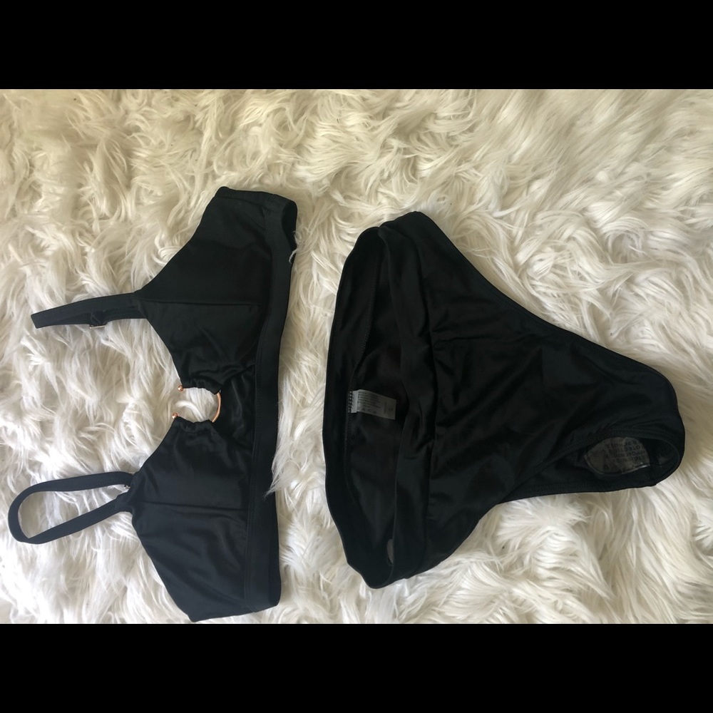 Two piece black bikini